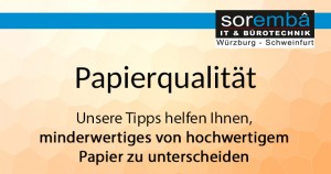 Read more about the article Papierqualität