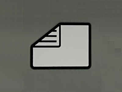 Symbol am Drucker - Druckseite nach unten einlegen einlegen