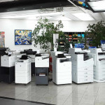 verschiedene Drucker und Kopierer im Showroom in Schweinfurt